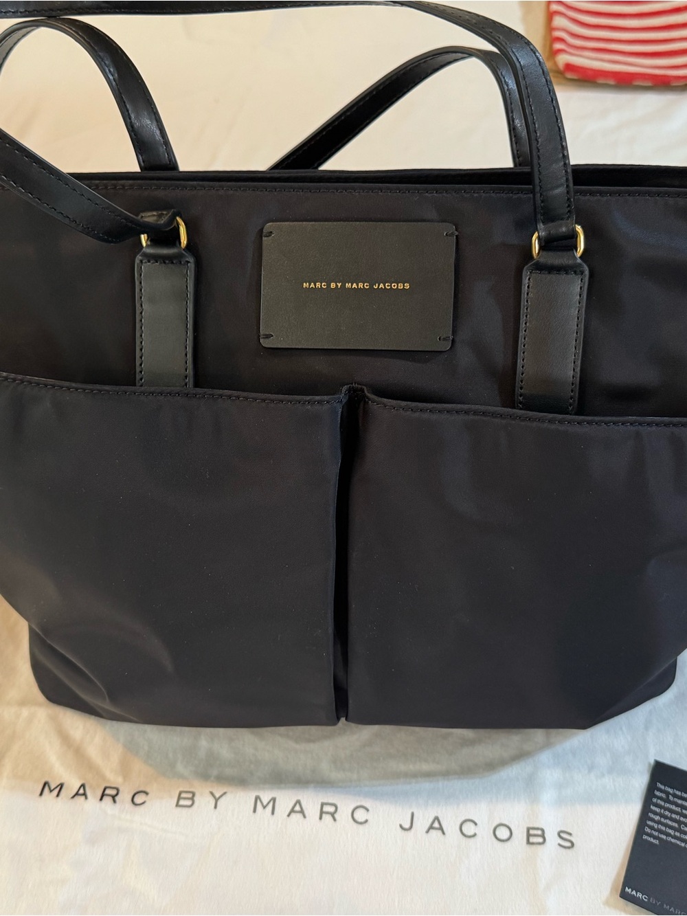 Marc by Marc Jacobs Black Nylon 2-Way Tote Bag NWOT